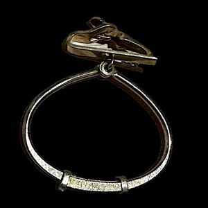 SWANK silver tone adjustable Loop Tie Tack Vintage Tie Formal Wear